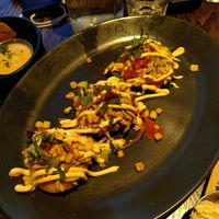 mushroom arepas at The Tipsy Vegan in Cambridge