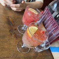 Blackberry & cucumber lemonade, strawberry and basil lemonade   at The Tipsy Vegan in Cambridge