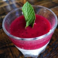 Raspberry and white chocolate (October 2022) at The Tipsy Vegan in Cambridge