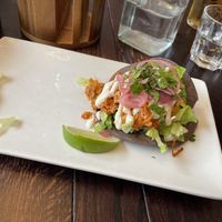 Tostadas (there was two, I ate the other one)  at The Tipsy Vegan in Cambridge