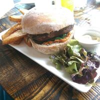 Portobello Mushroom Burger at The Tipsy Vegan in Cambridge