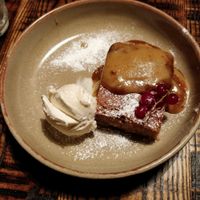 sticky toffee pudding at The Tipsy Vegan in Cambridge