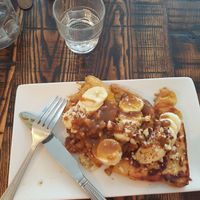 Banoffee french toast - absolutely incredible!! at The Tipsy Vegan in Cambridge