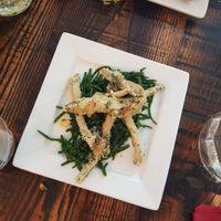 "Calamari" - tasted exactly like the real thing; you wouldn't know it is vegan. at The Tipsy Vegan in Cambridge
