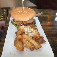 Buttermilk burger at The Tipsy Vegan in Cambridge