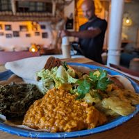 Vegan platter at Im Herzen Afrikas in Frankfurt