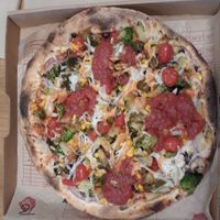 All the veggies with some non-dairy cheese. at Mod Pizza in Highland