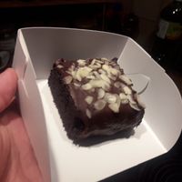 Chocolate cake with almonds at Zielona Micha in Poznan