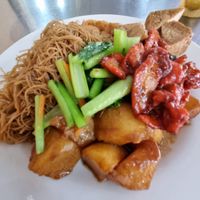 Buffet 11RM 2.5Usd this plate plenty of food. at Dharma Realm Guan Yin Sagely Monastery in Kuala Lumpur
