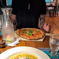 Curry and pizza at The Guava Limb in San Ignacio