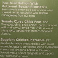 Menu chickpea at The Guava Limb in San Ignacio