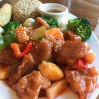 Sweet & Sour Sesame Soy Protein at A8 Pan Asian Vegan in Brooklyn