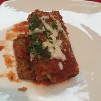 Eggplant rollatini at Leona & 3 Brothers in Lynbrook
