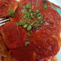Almond ravioli (special) at Leona & 3 Brothers in Lynbrook