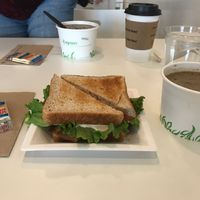 TLT and their divine mushroom soup  at Good Stock in Edmonton