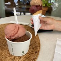 Our ice creams at The Sacred in Zurich