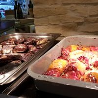 Vegan stuffed peppers. at The Sacred in Zurich