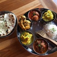 Thali, pick six items from menu at Vedic Kitchen  in Kerobokan Kelod