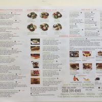 menu back at Kaya Vegan Foods in Surbiton
