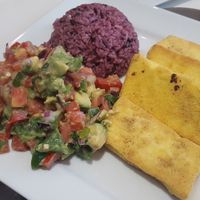 Tofu and salsa main at Kaya Vegan Foods in Surbiton
