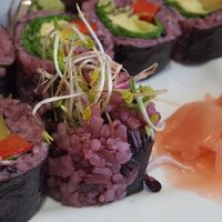 Green rolls - my favourite dish at Kaya Vegan Foods in Surbiton