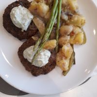 Miracle patties with potatoes and gravy at Kaya Vegan Foods in Surbiton