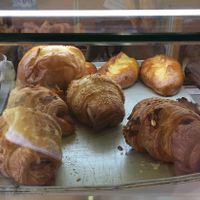 Croissants salats vegans at Santa Clara Bakery  in Barcelona