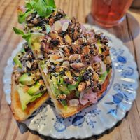 The Caterpillar Toast at The Harbinger Cafe & Bakery in Charleston