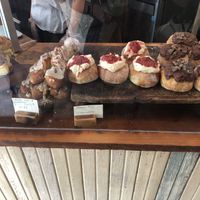 Vegan donuts 🤤 at The Harbinger Cafe & Bakery in Charleston