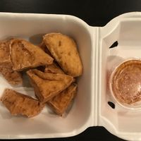 Crispy Tofu with peanut sauce  at Noodle Barn in Jamaica Plain