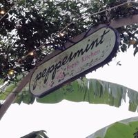 Restaurant sign at Peppermint Fresh Kitchen in Zakynthos