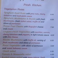 Vegetarian menu  at Peppermint Fresh Kitchen in Zakynthos