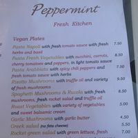 Vegan menu!  at Peppermint Fresh Kitchen in Zakynthos