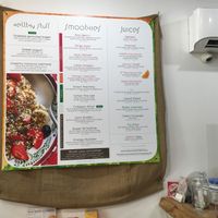 Menu on wall at Fresh From Hell in New York City