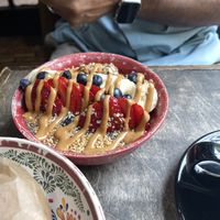 Peanut butter açaí bowl  at Fresh From Hell in New York City