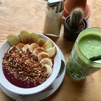 Acai and green smoothie.  at My Deli Love  in Berlin