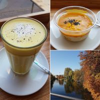 Golden milk and rice pudding at My Deli Love  in Berlin