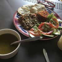 Plate of the day at Mar y Hojas Cocina Vegana in Cartagena