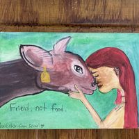 Artwork  at Mar y Hojas Cocina Vegana in Cartagena