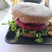My burger with another view at Gutsy in Carcavelos