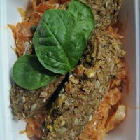 Cabbage with lentil patties at She's Green Boutique & Atelier in Sibiu