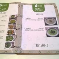 menue at She's Green Boutique & Atelier in Sibiu