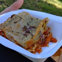 Vegan lasagna at She's Green Boutique & Atelier in Sibiu