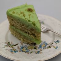 Lime buttercream sponge at Chocolate Orange Tearooms in Worksop