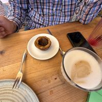 Pastel de Nata & oat Galão   at Goldig in Lagos