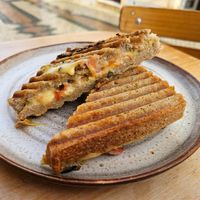 Cheese and tomato toast at Goldig in Lagos