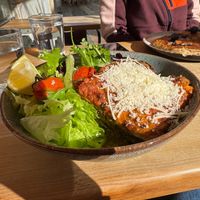 lasagna at Goldig in Lagos