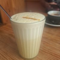 Golden latte at Goldig in Lagos