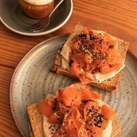 Salamon Toast & Orange Cake  at Goldig in Lagos