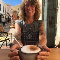 chai latte with oat milk at Goldig in Lagos